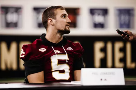 Phil Jurkovec at Media Day