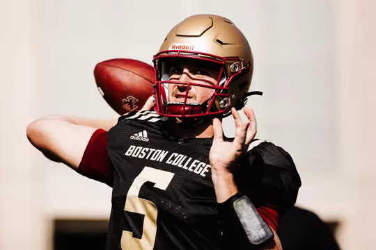 Phil Jurkovec throws during the final preseason practice.