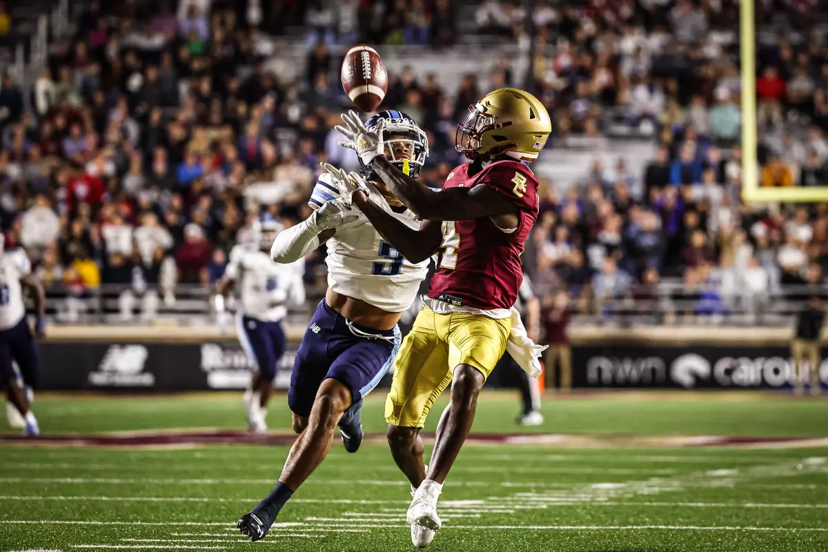 Zay Flowers hauled in a 51-yard touchdown pass from Phil Jurkovec in BC's win over Maine