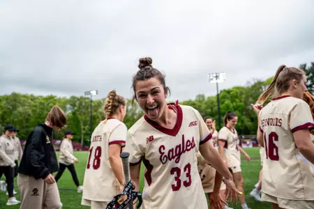 Julia Barry After the Game Against Loyola Maryland