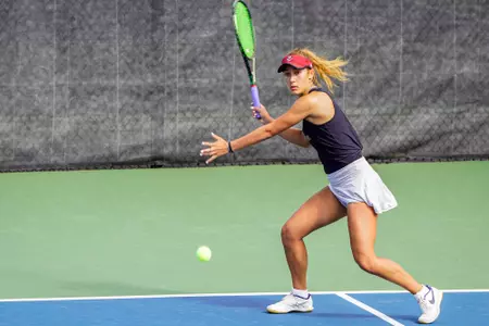 Seren Agar competing at the Harvard Fall Classic Tennis Event