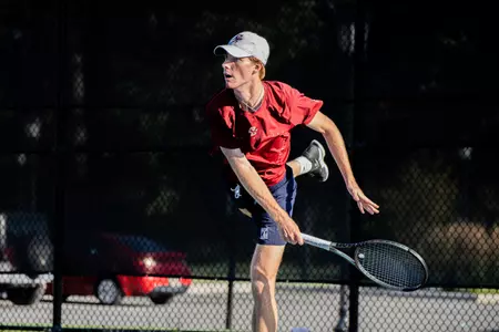 Will Kasten at tennis practice