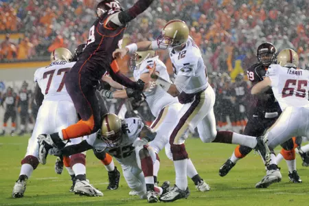 Matt Ryan throws against Virginia Tech in 2007.