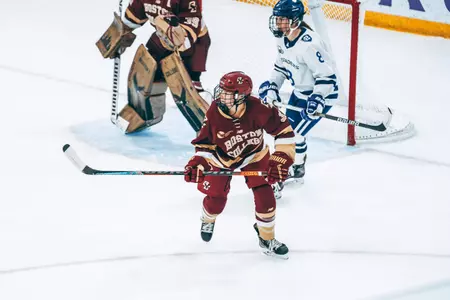 Deirdre Mullowney skates in the defensive zone.