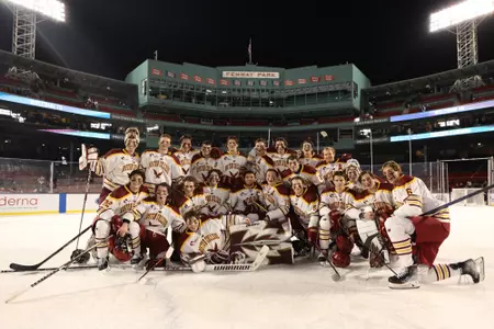 Team photo at Fenway Park