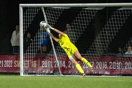 Wiebke Willebrandt making a save vs. North Carolina