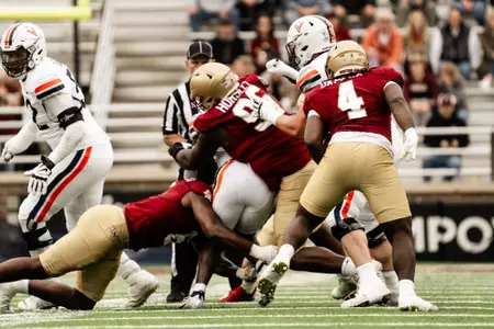 Cam Horsley and the BC d-line make a stop vs. Virginia