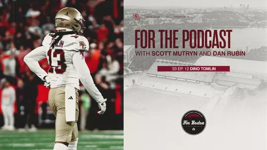 Podcast graphic ft. Dino Tomlin