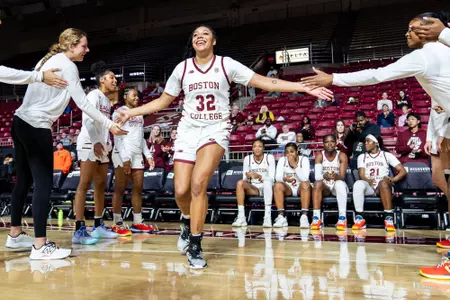 Teya Sidberry running out of the starting lineup