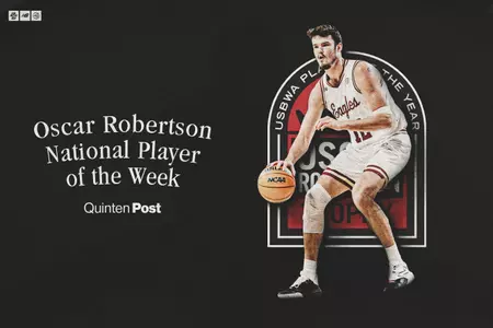 Quinten Post was one of five players honored by the USBWA as the Oscar Robertson National Player of the Week