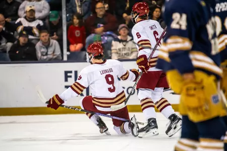 Ryan Leonard celebrates at Notre Dame