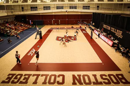 Margo Connell Rec Center during Volleyball match against Bryant