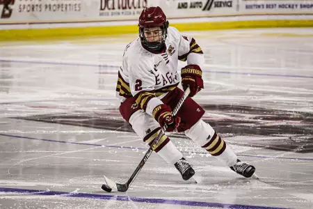 Eamon Powell skates against Maine