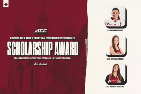 A trio of Eagles are among the 53 honored for their academic excellence by the Atlantic Coast Conference