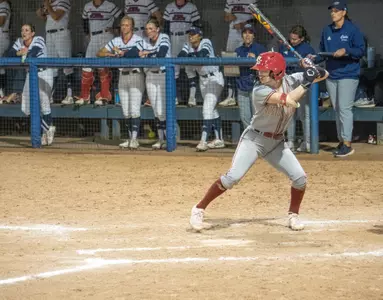 Abi Knight at bat in game against FAU