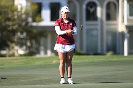 Stephany Kim is tied for 10th place at the Rivertowne Invitational
