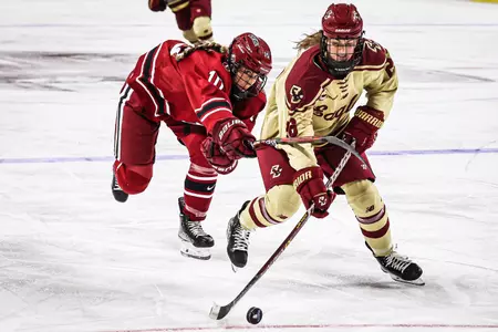 Sidney Fess skates with the puck.