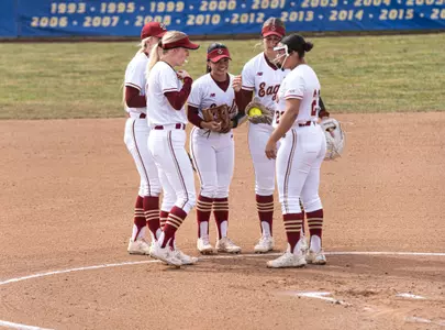 BC Softball during final game of Hofstra series