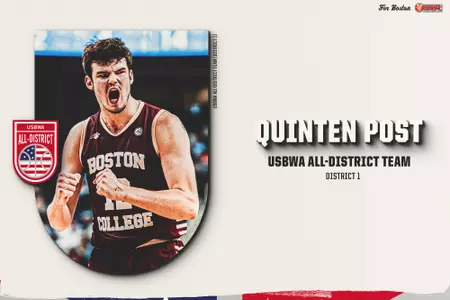 Quinten Post was named to the 2022-23 USBWA All-District I Team