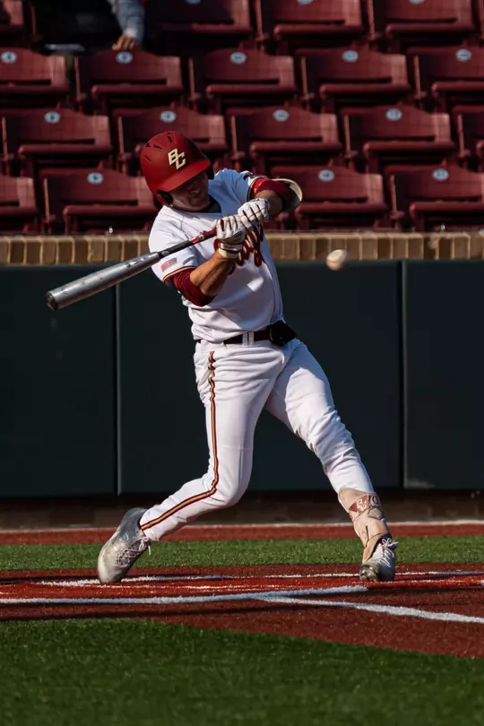 Patrick Roche bats vs. Sacred Heart