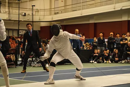 Senior Brian Wang during the ACC Fencing Championships