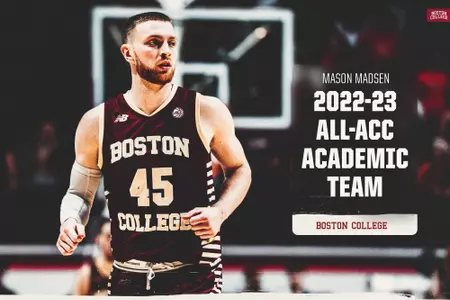 Mason Madsen was named to the 2022-23 All-ACC Men's Basketball All-Academic team