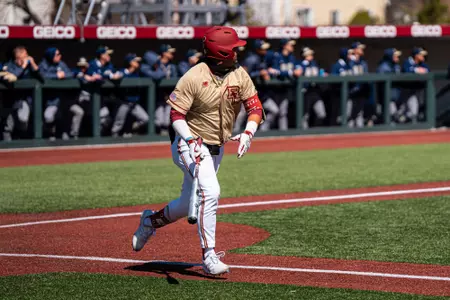 Nick Wang drops his bat after a home run against Georgia Tech.