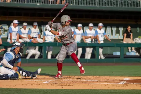 Vince Cimini bats at UNC.
