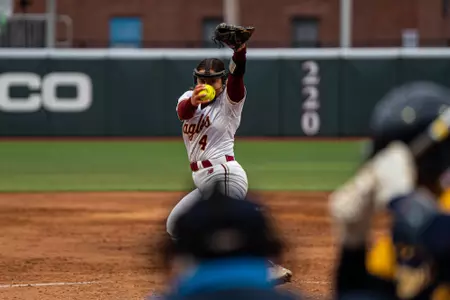 Abby Dunning pitches against Merrimack