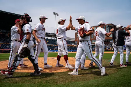 Boston College Baseball celebrates after win