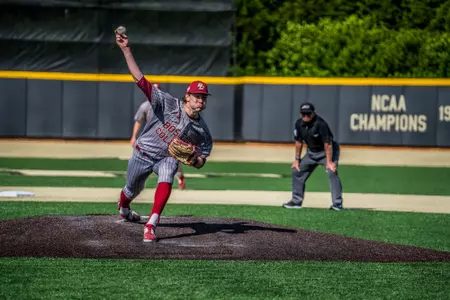 Chris Flynn pitches at Wake Forest.