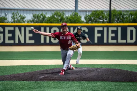 Eric Schroeder pitches at Wake Forest.