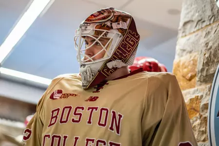 Jack Moffatt prepares to hit the ice