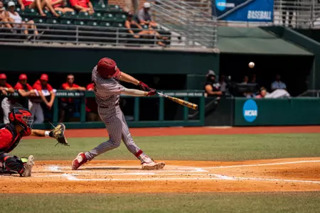 Sam McNulty hits a home run vs. Nicholls.