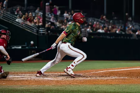 Joe Vetrano singles at Alabama.