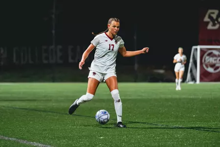 Sydney Segalla looks to kick the ball against Wake Forest.