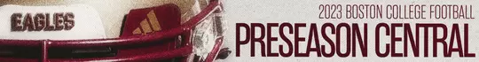 Graphic image with text "2023 Boston College Football Preseason Central"