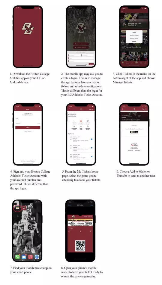 How to download tickets on the app