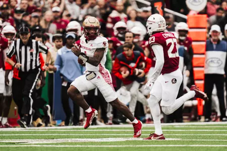 Thomas Castellanos speeds by Florida State defender