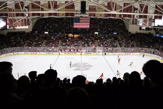 Kelley Rink as photographed from the fourth-floor press box.