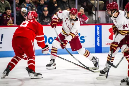 Cutter Gauthier takes a shot.