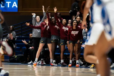 Bench celebrating at Duke