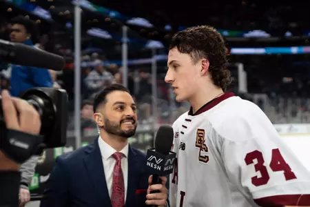 Gabe Perreault NESN presser at HEA Semifinals