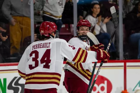 Perreault, Hagens celebrating against AIC