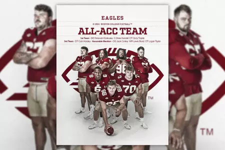 Graphic ft. BC All-ACC Honorees: Bond, Conley, Ezeiruaku, Horsley, Kendall, Taylor, Trapilo
