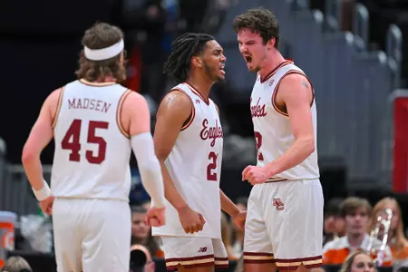 The BC Men's Basketball team downed Miami in the opening round of the ACC Tournament on March 12
