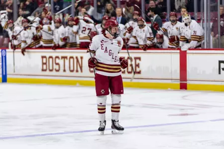 Jacob Bengtsson celebrates his goal vs. Connecticut.