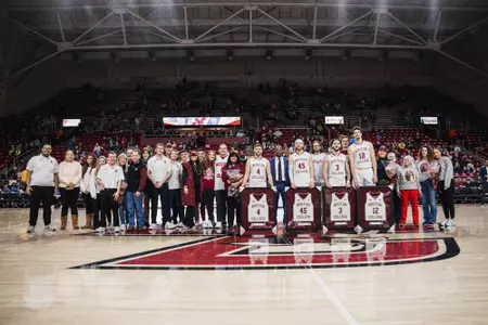 Boston College honored its Men's Basketball Class of 2024 prior to tonight's game vs. Pittsburgh