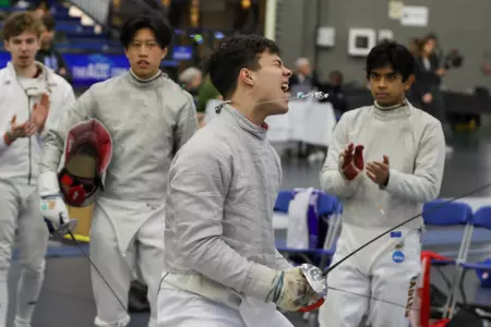 Luca Berman at ACC Fencing Championships