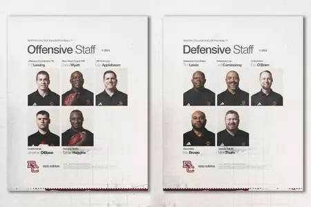 Graphic image ft. headshots of 2024 assistant coaches